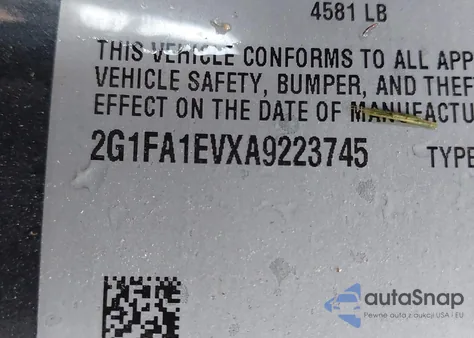 2010 Chevrolet Camaro 1Ls from USA, damaged, VIN 2G1FA1EVXA9223745
